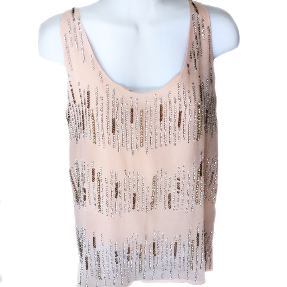 NWOT Forever 21 Pink Jewels Sparkle Tank Top